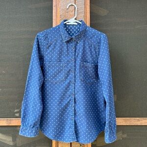 Women’s Denim-look Relaxed-fit Button-down Shirt